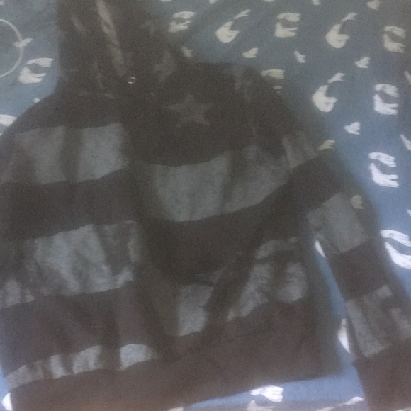 Black hoodie with Stars and Stripes - Picture 1 of 2
